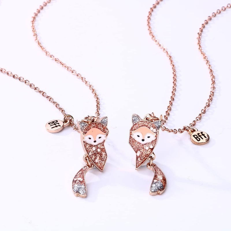 Lezmoii Friendship Necklace Best Friend Necklace Matching Magnetic BFF Necklace for 2 Girls Friendship Gifts - Image 2